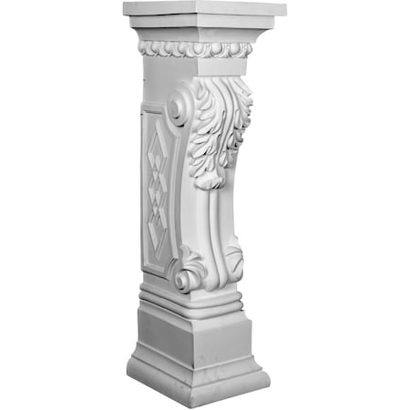 Ekena Millwork 9 7/8"W x 11 1/8"D x 34 5/8"H Scroll Leaf Surround SUR35X10X11SC